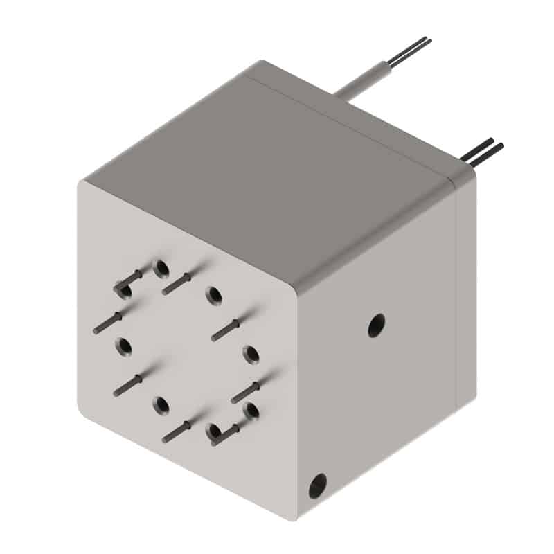 Miniheizmodul mit kreisförmigen Bohrungen.
